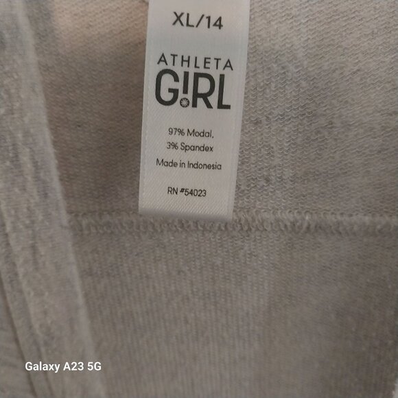 Athleta Girl Light Gray Open Front Cardigan XL/14 - Modal & Spandex Cozycore - Picture 4 of 7
